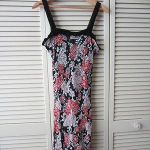 ANGIE MID CALF RAYON SUMMER DRESS SIZE S